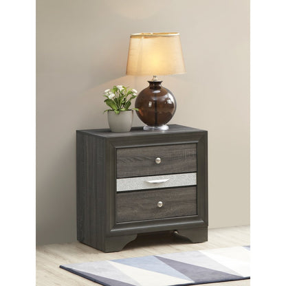 Glory Furniture Madrid Nightstand in Gray Color
