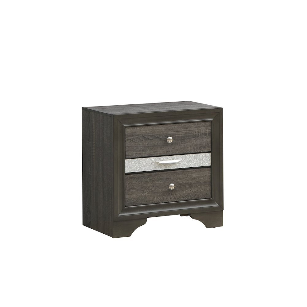 Glory Furniture Madrid Nightstand in Gray Color