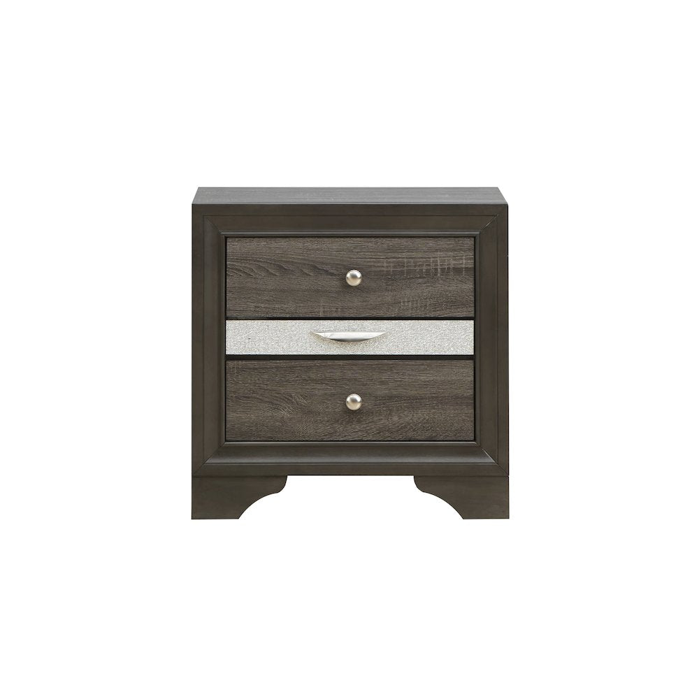 Glory Furniture Madrid Nightstand in Gray Color