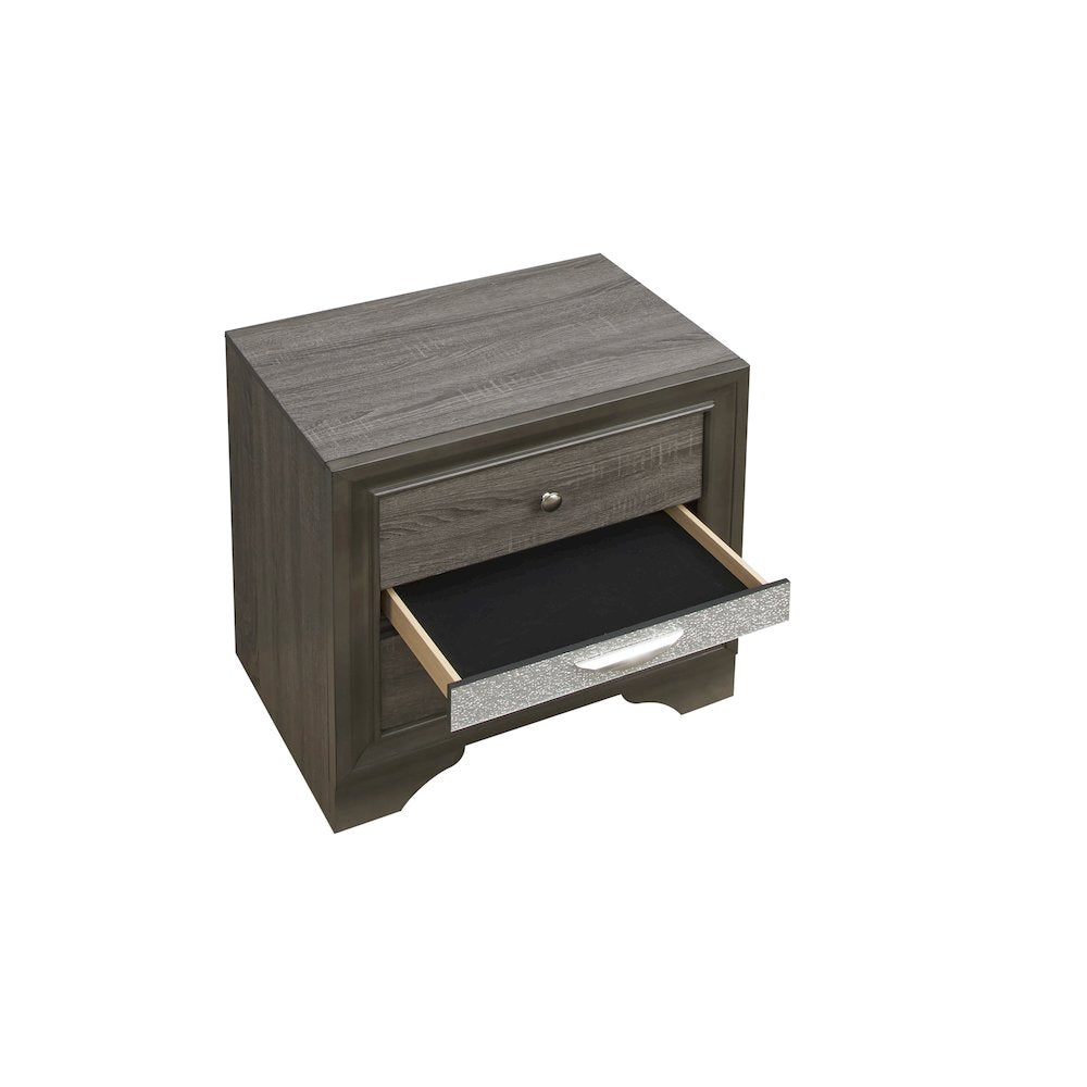 Glory Furniture Madrid Nightstand in Gray Color