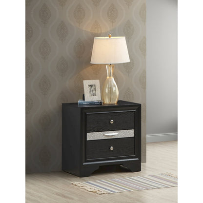 Glory Furniture Madrid Nightstand in Black Color