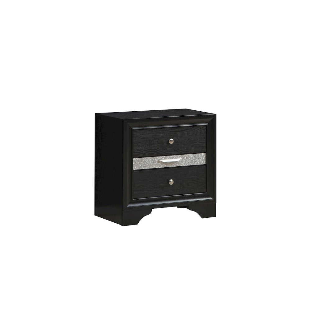 Glory Furniture Madrid Nightstand in Black Color