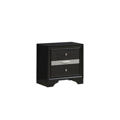 Glory Furniture Madrid Nightstand in Black Color