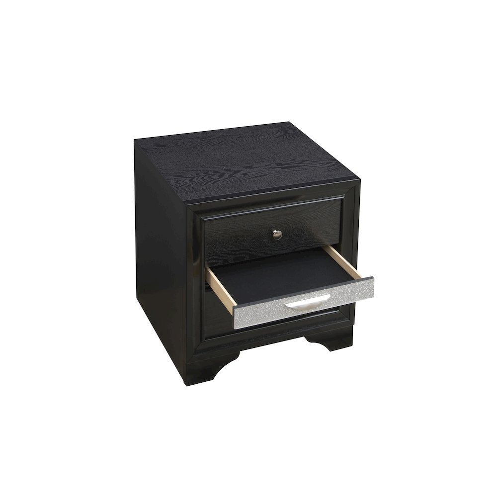 Glory Furniture Madrid Nightstand in Black Color
