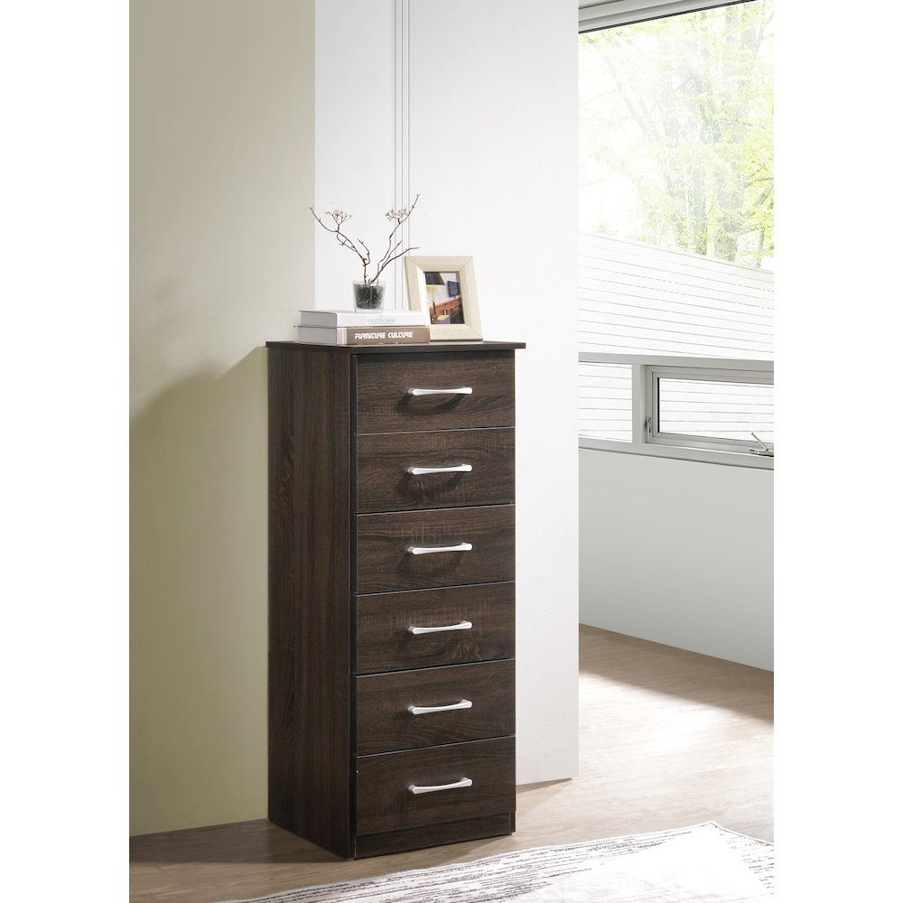 Glory Furniture Boston Lingerie Chest in Wenge Color