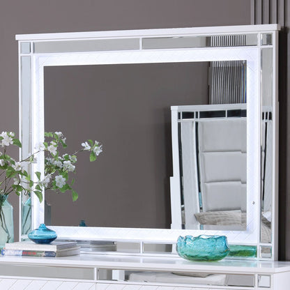 Glory Furniture Livorno Mirror in White Color