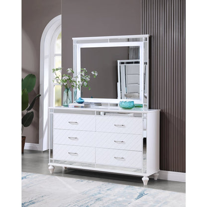 Glory Furniture Livorno Mirror in White Color