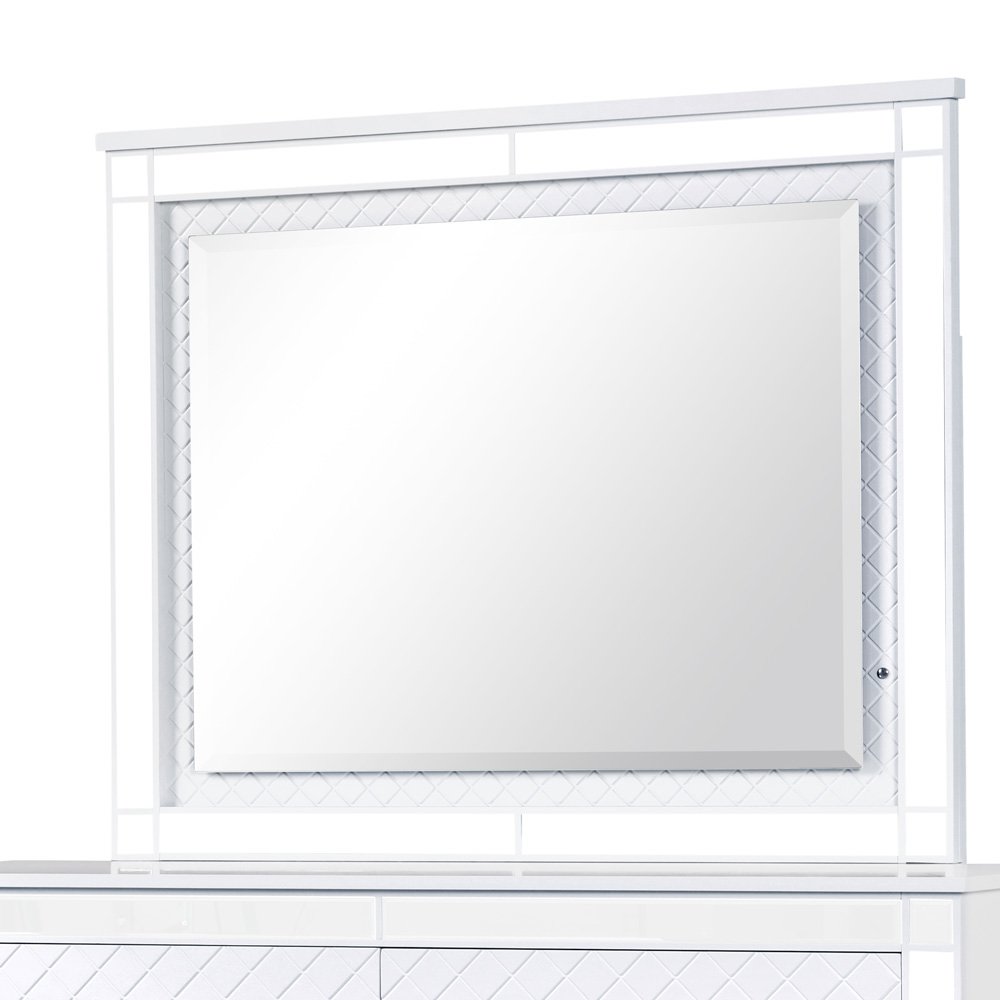 Glory Furniture Livorno Mirror in White Color