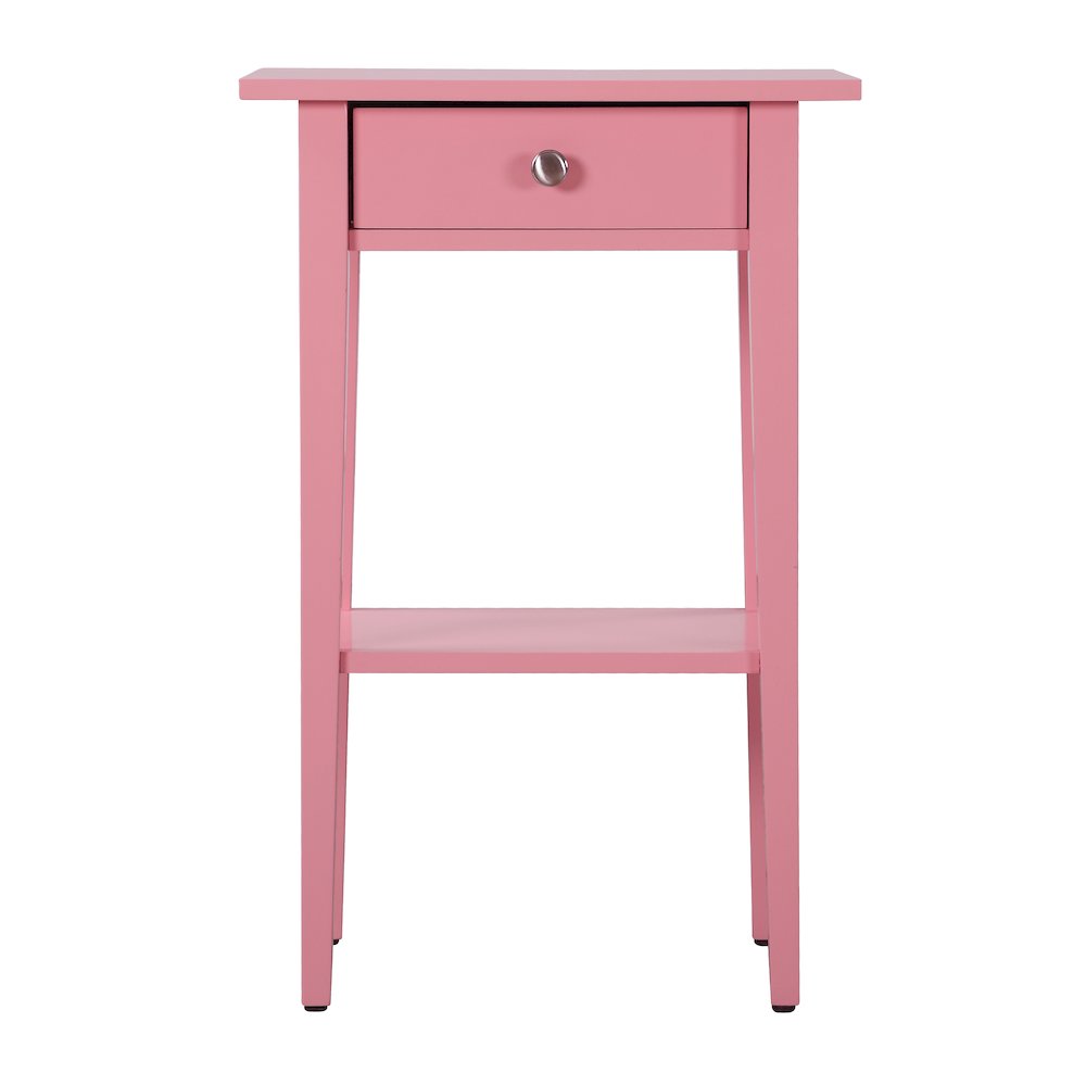 Glory Furniture Dalton Nightstand in Pink Color