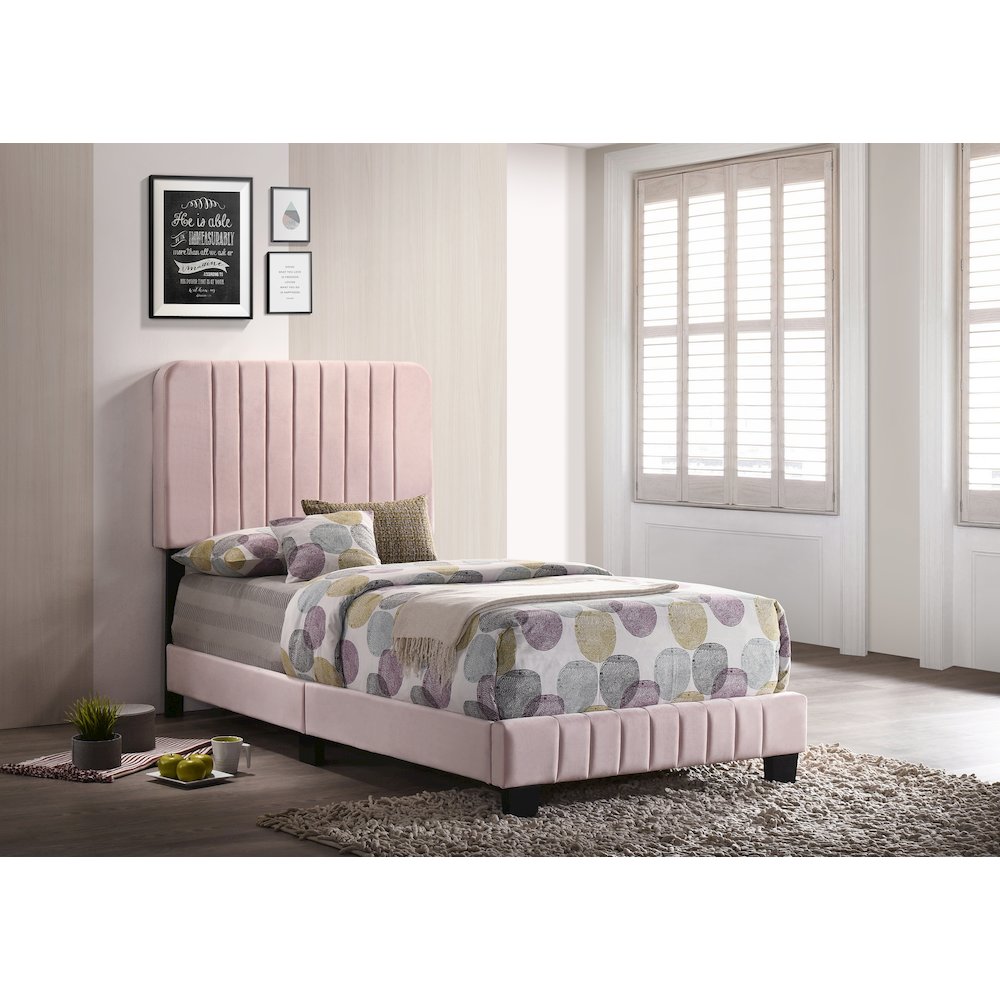 Glory Furniture Lodi Twin Bed in Pink Color