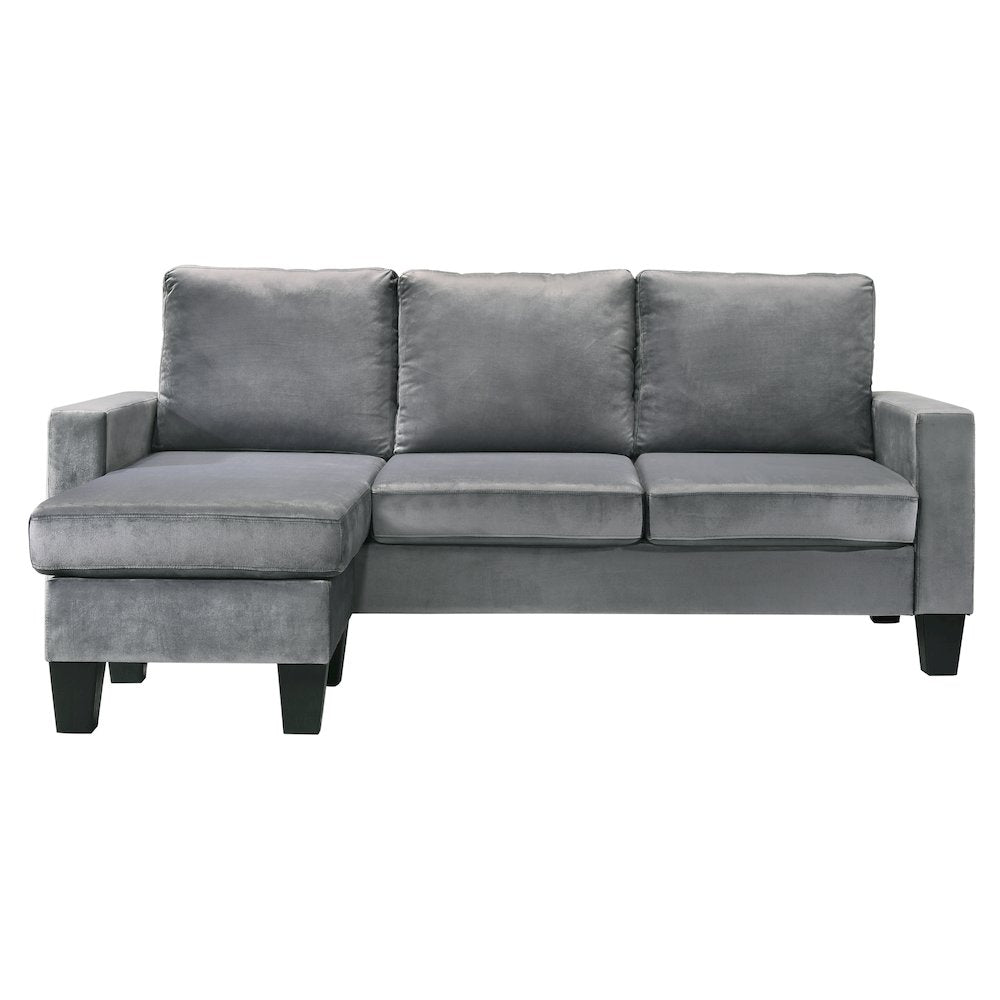 Glory Furniture Jessica Sofa Chaise in Gray Color