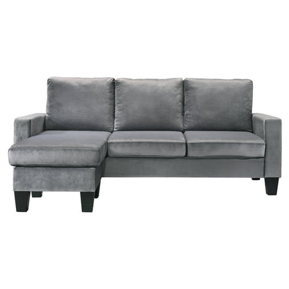 Glory Furniture Jessica Sofa Chaise in Gray Color