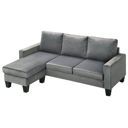 Glory Furniture Jessica Sofa Chaise in Gray Color