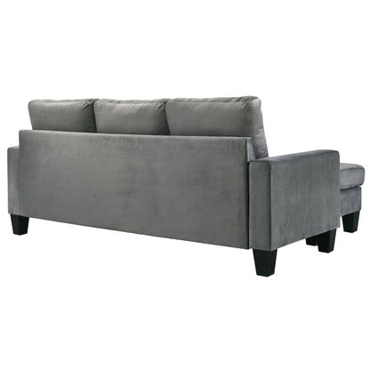 Glory Furniture Jessica Sofa Chaise in Gray Color