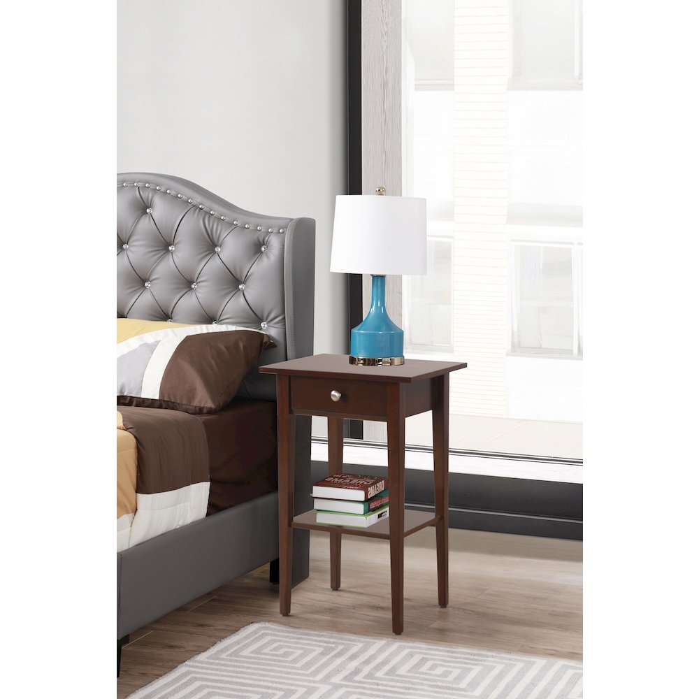 Glory Furniture Dalton Nightstand in Cappuccino Color