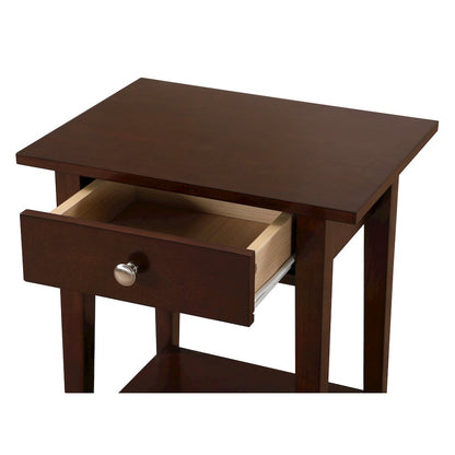 Glory Furniture Dalton Nightstand in Cappuccino Color