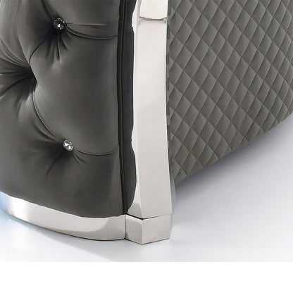 Glory Furniture Sapphire Loveseat in Gray Color