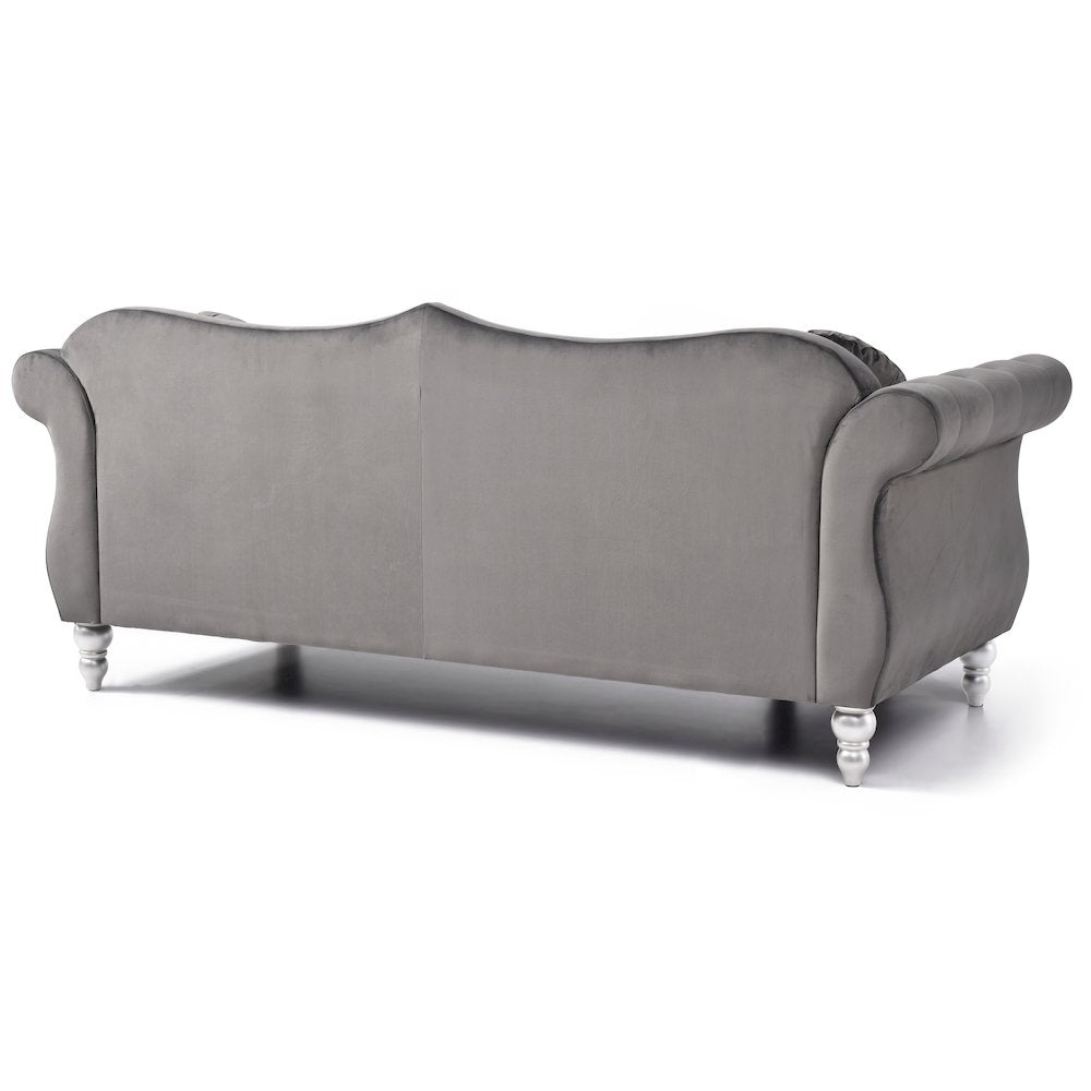 Glory Furniture Hollywood Sofa in Dark Gray Color