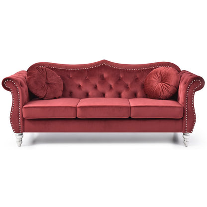 Glory Furniture Hollywood Sofa in Burgundy Color