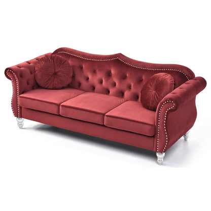 Glory Furniture Hollywood Sofa in Burgundy Color