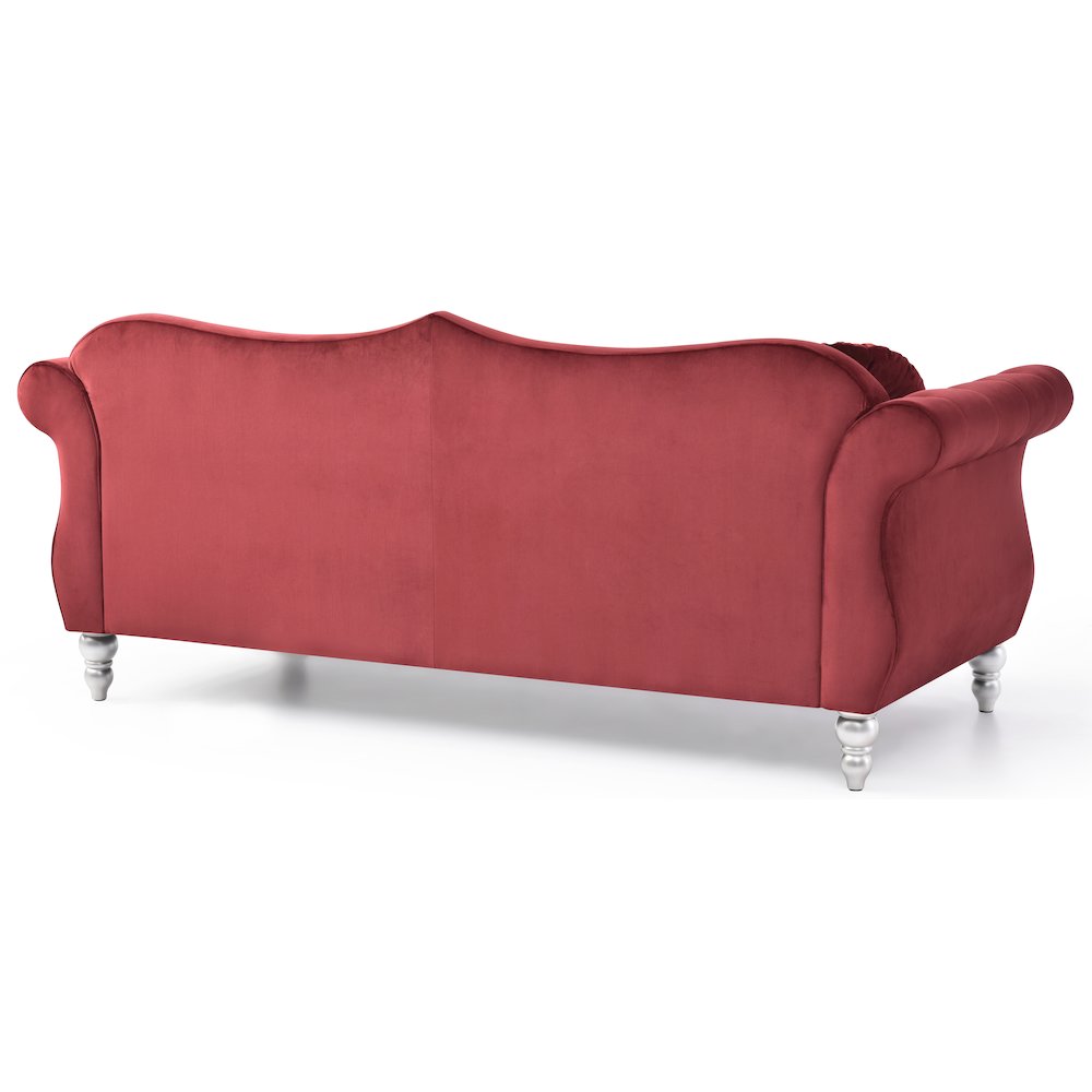 Glory Furniture Hollywood Sofa in Burgundy Color