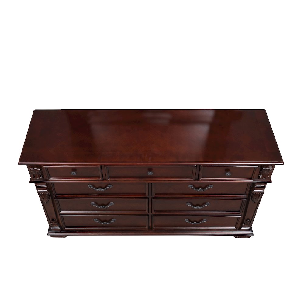 Glory Furniture Lyndon Dresser in Classic Cherry Color