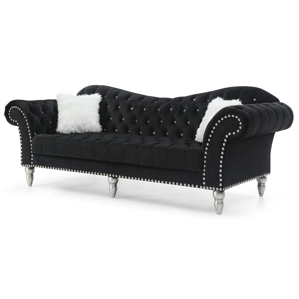 Glory Furniture Wilshire Sofa in Black Color