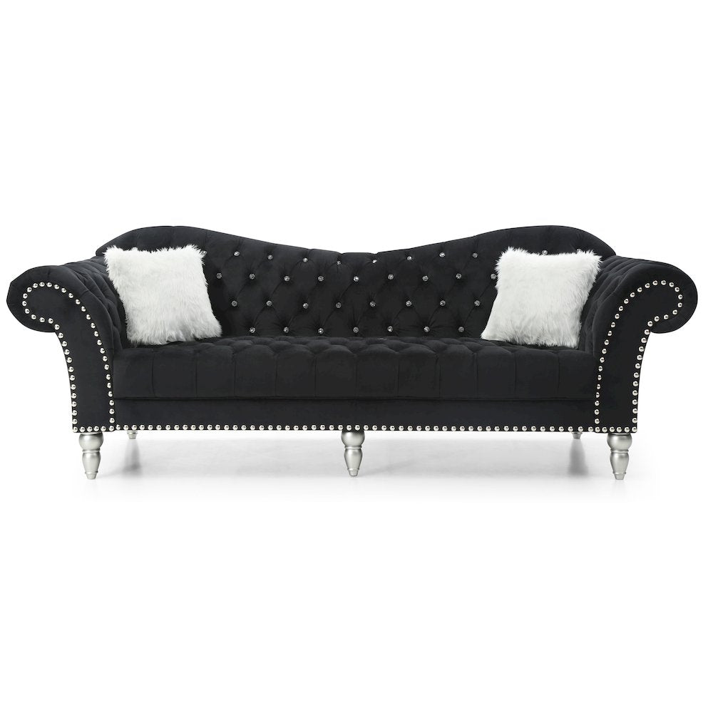 Glory Furniture Wilshire Sofa in Black Color