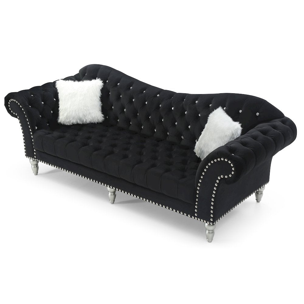 Glory Furniture Wilshire Sofa in Black Color
