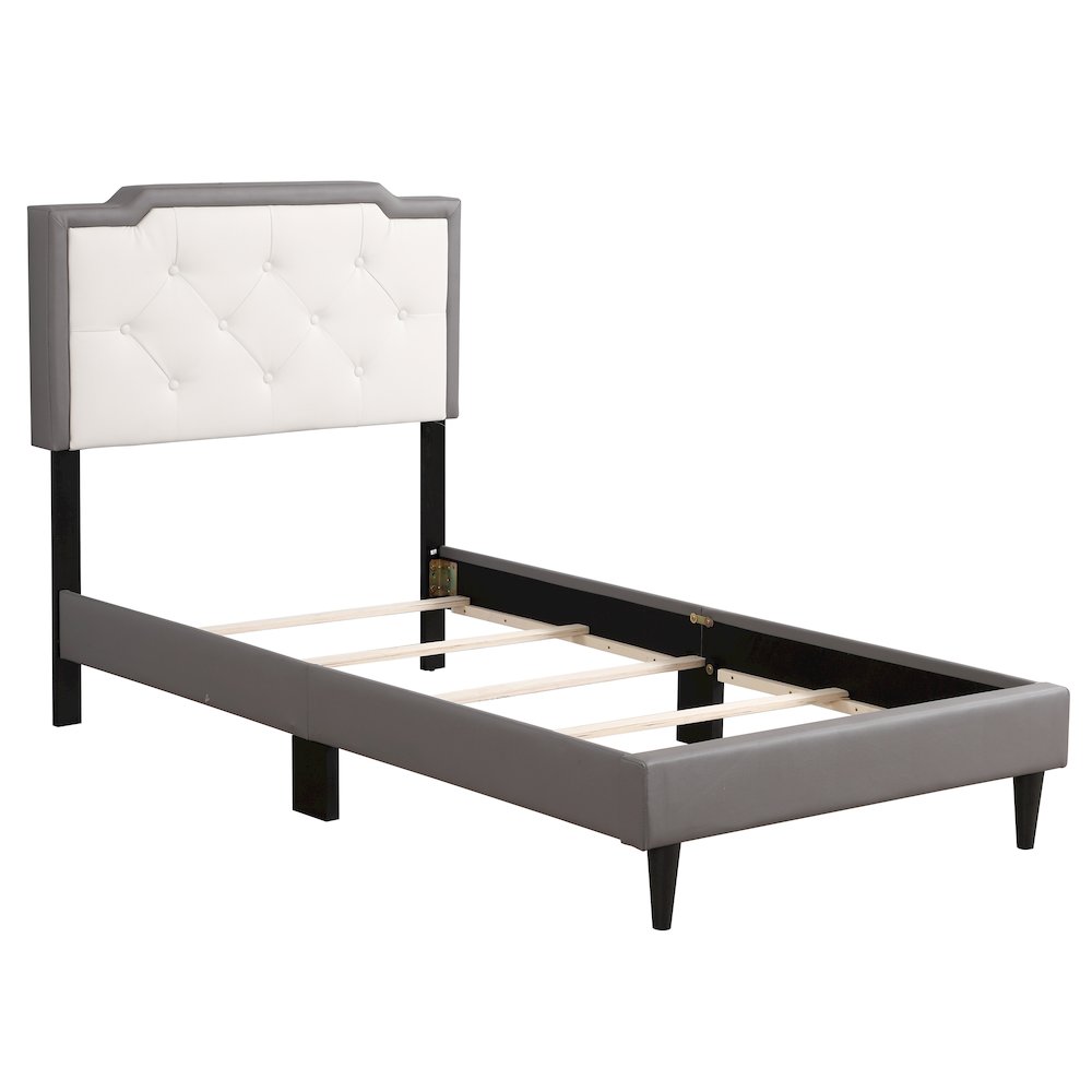 Glory Furniture Deb Twin Bed in Light Grey Color