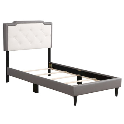 Glory Furniture Deb Twin Bed in Light Grey Color