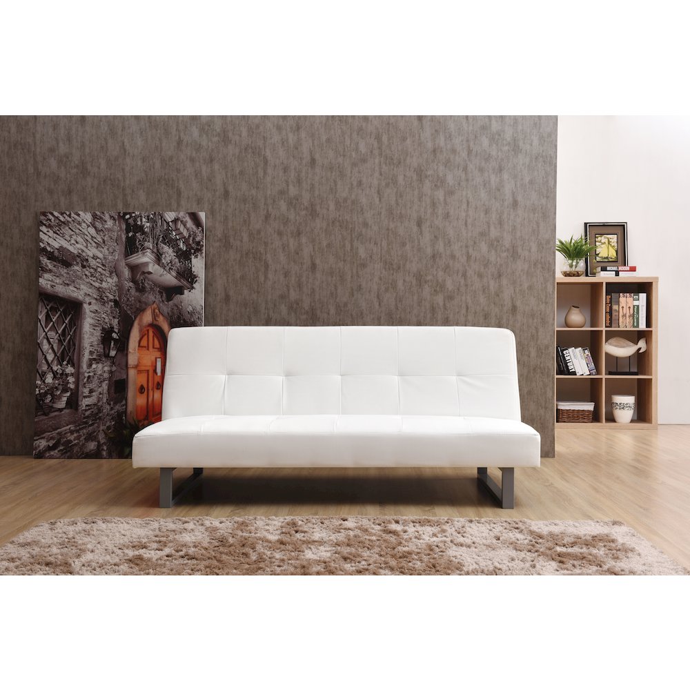 Glory Furniture Chroma Sofa Bed in White Color