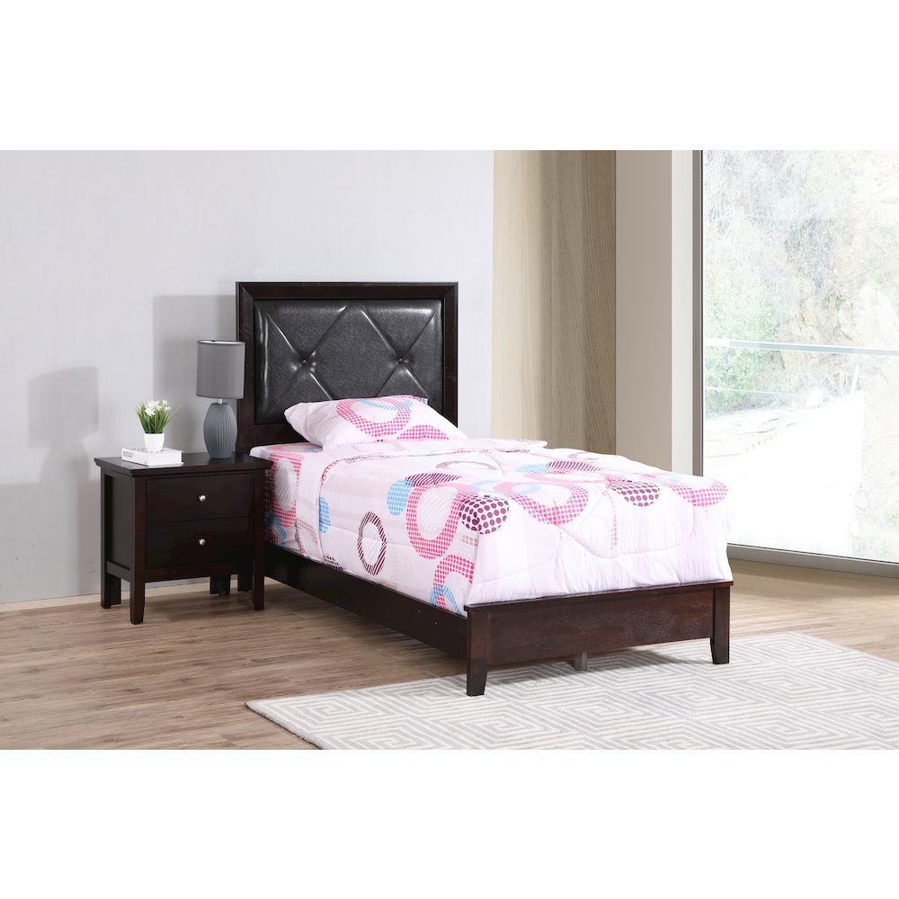 Glory Furniture Primo Twin Bed in Espresso Color