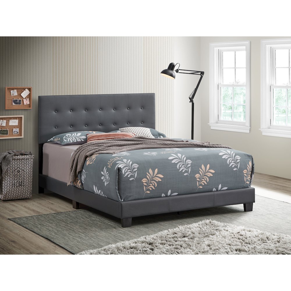 Glory Furniture Caldwell Queen Bed in Dark Grey Color