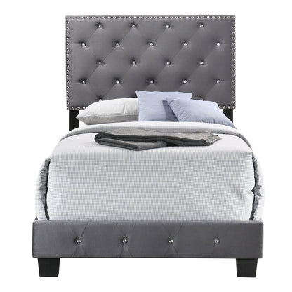 Glory Furniture Suffolk Twin Bed in Gray Color