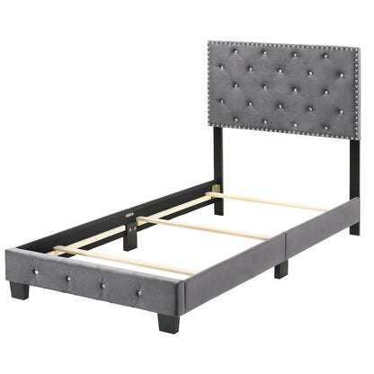 Glory Furniture Suffolk Twin Bed in Gray Color