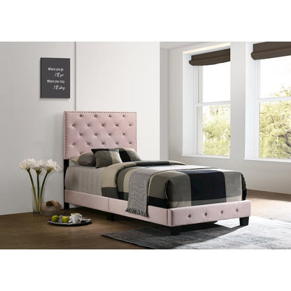 Glory Furniture Suffolk Twin Bed in Pink Color
