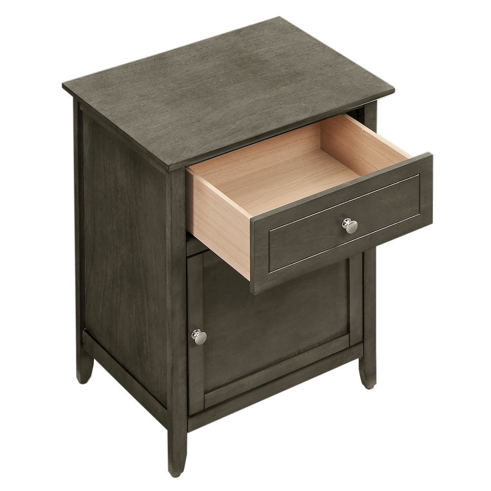 Glory Furniture Izzy Nightstand in Gray Color