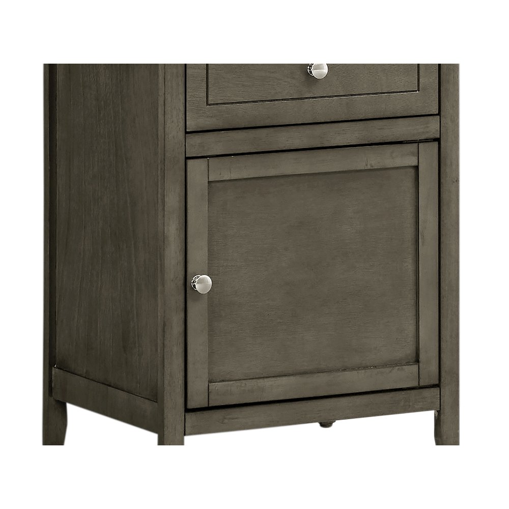 Glory Furniture Izzy Nightstand in Gray Color