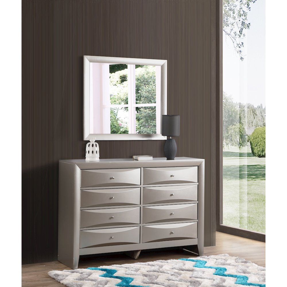 Glory Furniture Marilla Mirror in Champagne Color