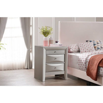 Glory Furniture Marilla Nightstand in Champagne Color