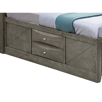 Glory Furniture Marilla Twin Storage Bed in Gray Color