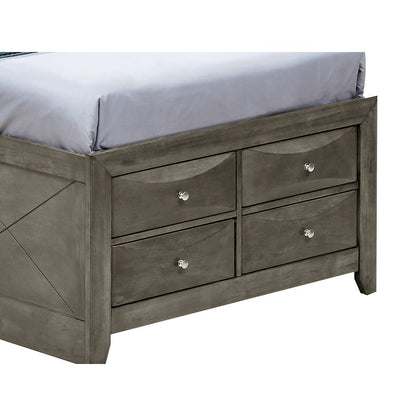 Glory Furniture Marilla Twin Storage Bed in Gray Color