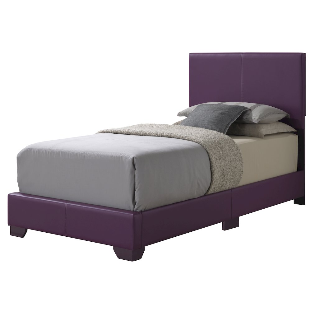 Glory Furniture Aaron Twin Bed in Purple Color