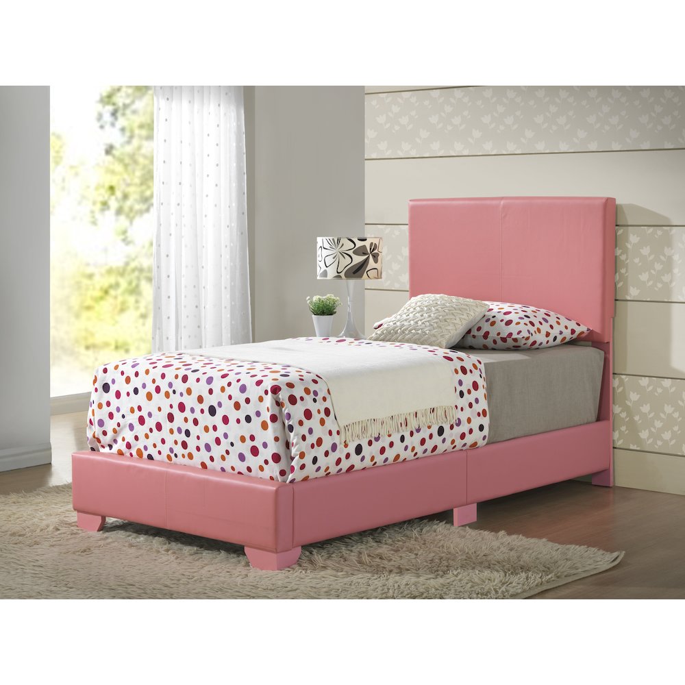Glory Furniture Aaron Twin Bed in Pink Color