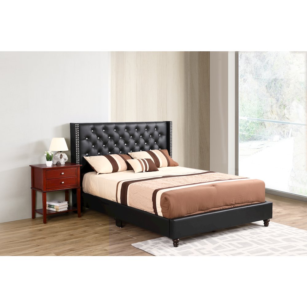 Glory Furniture Julie Queen Bed in Black Color