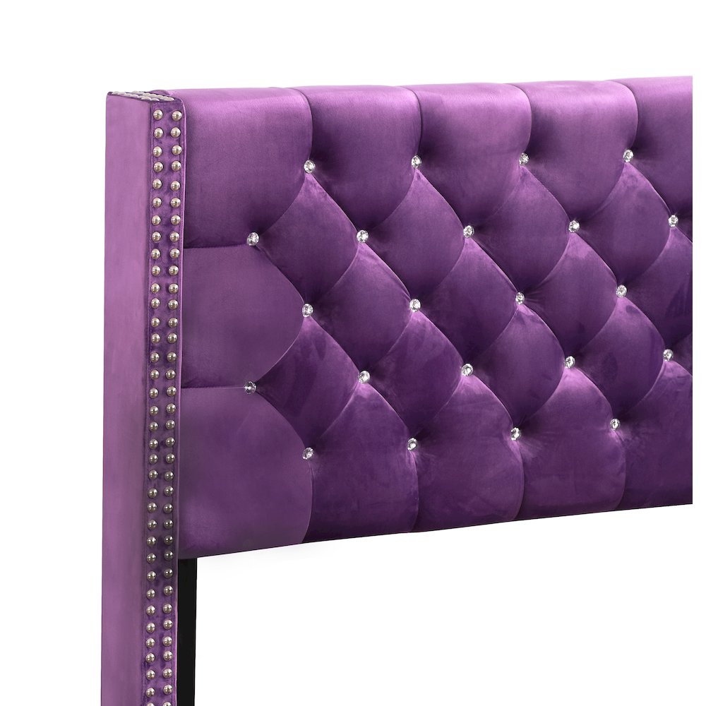 Glory Furniture Julie Queen Bed in Purple Color