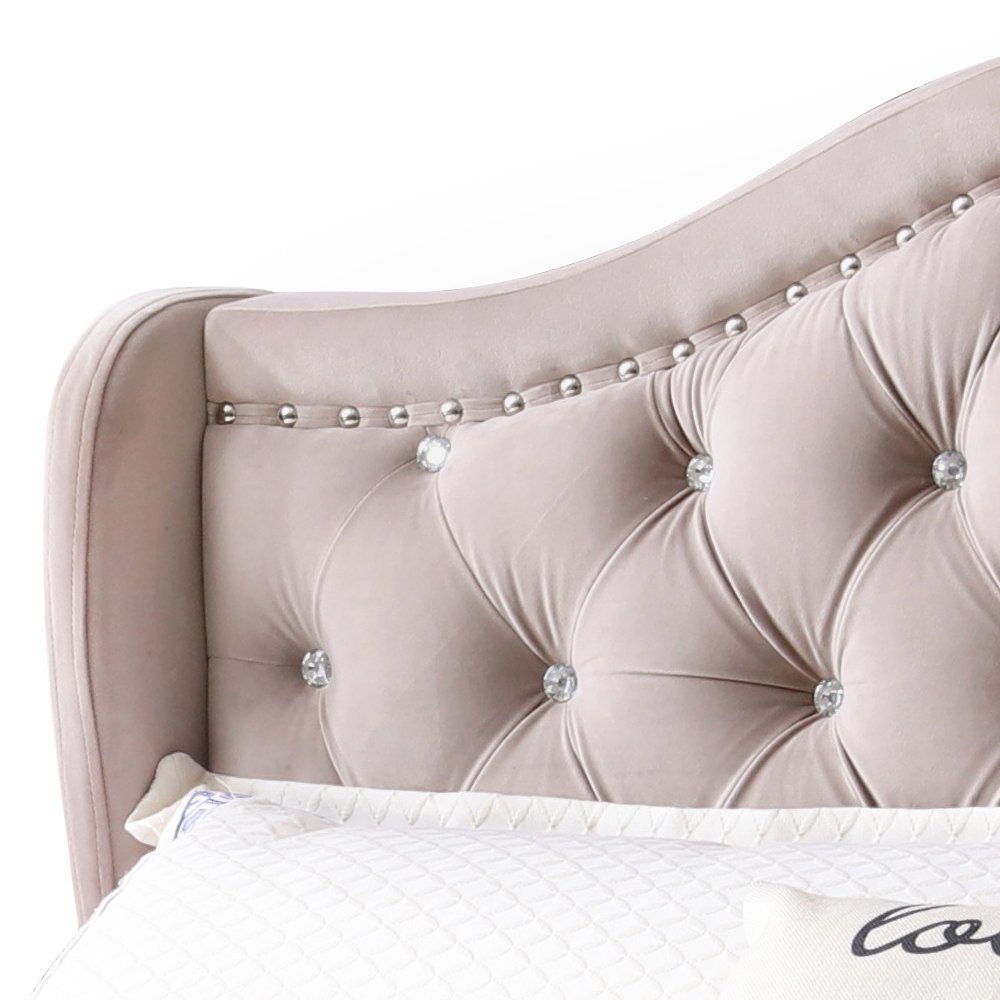 Glory Furniture Joy Queen Bed in Beige Color