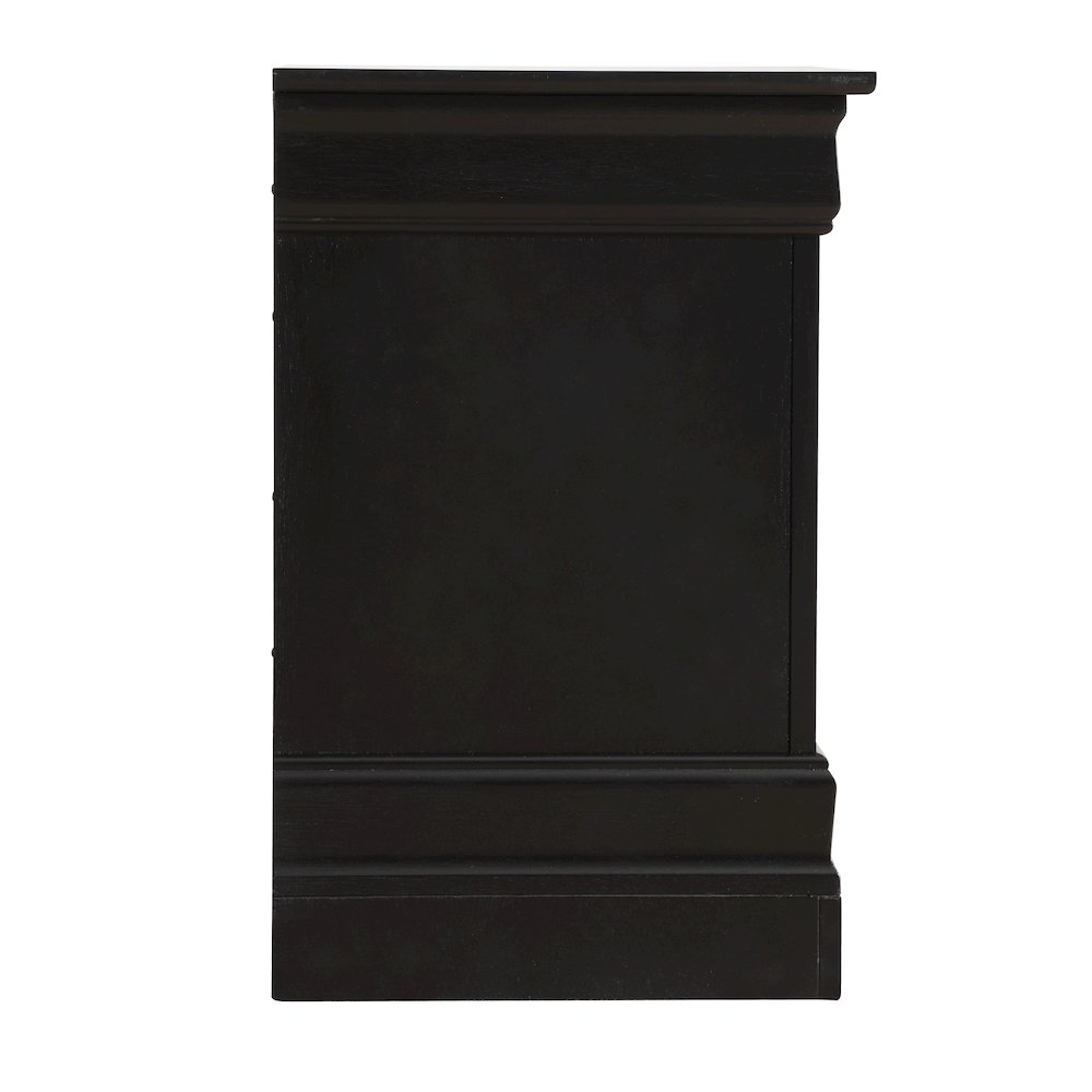 Glory Furniture LouisPhillipe Nightstand in Black Color