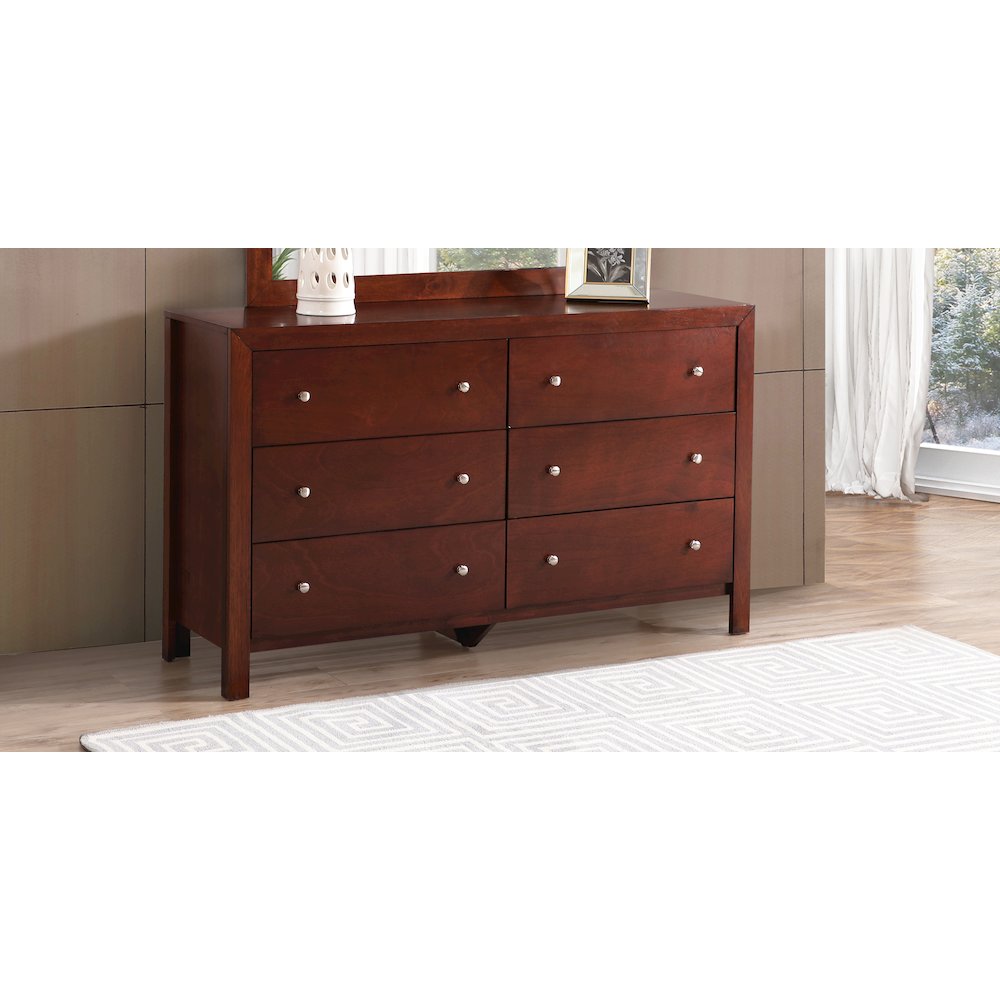 Glory Furniture Burlington Dresser in Cherry Color